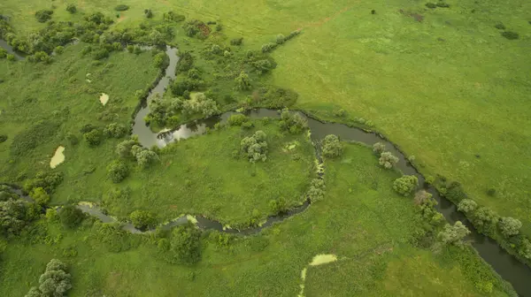 Gezgin bir nehir havacılık araştırmasının manzarası