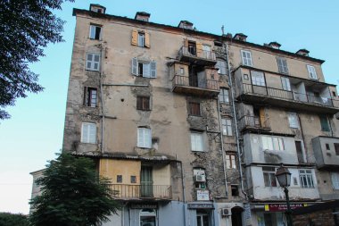 Corte harap binanın Corse, France.