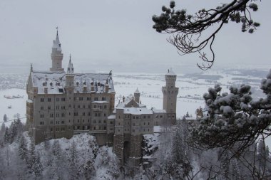 Neuschwanstein Castle in winter time. Fussen. Germany.