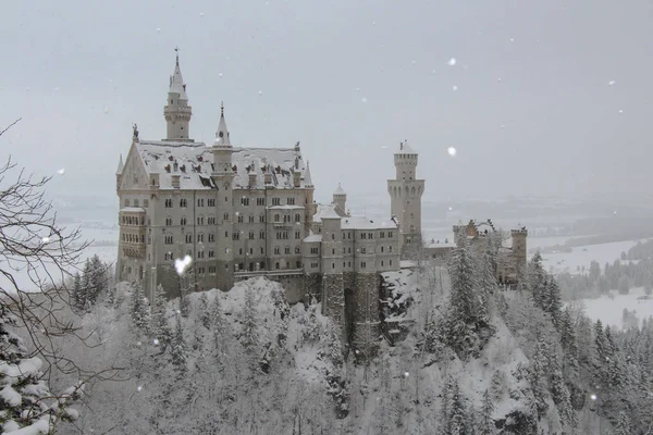 Castello di Neuschwanstein in inverno. Fussen. Paesi Bassi . — Foto Stock