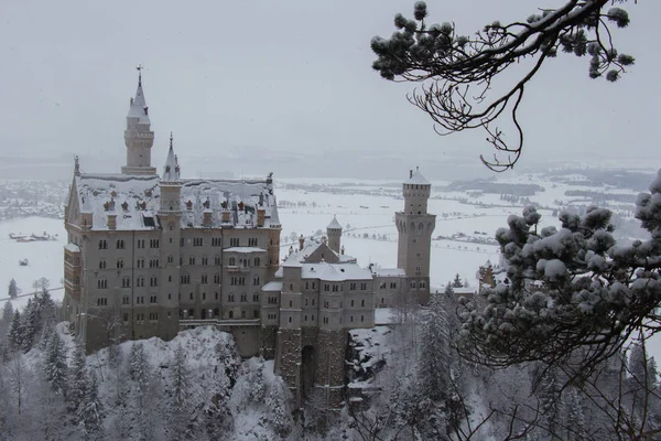 Castillo de Neuschwanstein en invierno. Fussen. Alemania . —  Fotos de Stock