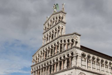 Foro San Michele'nın parçası. Ortaçağ kilise. Lucca. İtalya.