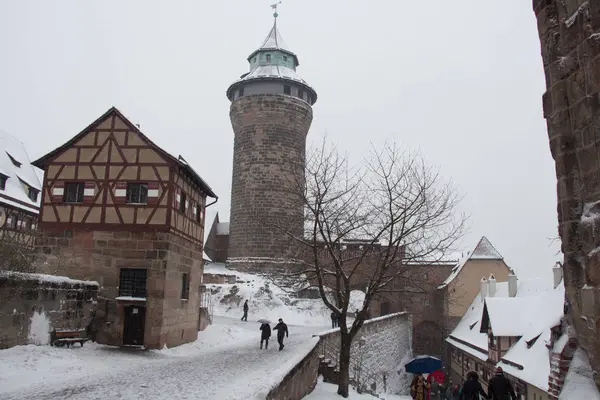 Castillo de Nuremberg en invierno. Baviera, Alemania . —  Fotos de Stock