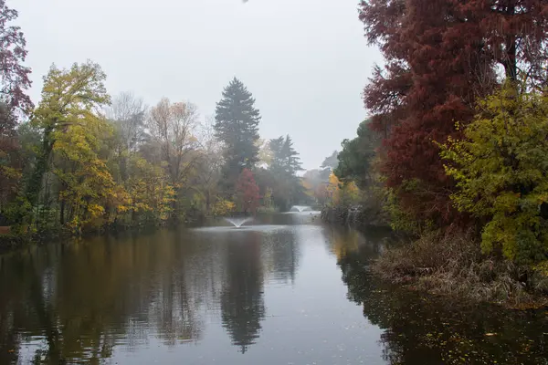 霧の日のジャルディーニ ・ マルゲリータ公園。ボローニャ、イタリア エミリア ・ ロマーニャ. — ストック写真