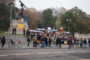 20 Kasım 2016 strike. Bir kare piyasaya karşı Vatandaşlar protesto. Bologna. İtalya.