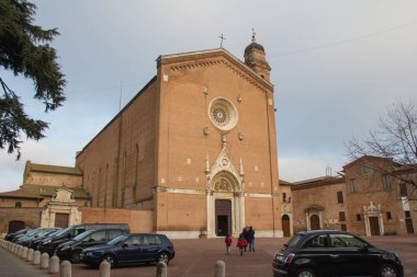 Basilica San Francesco Siena. Toskana, İtalya.