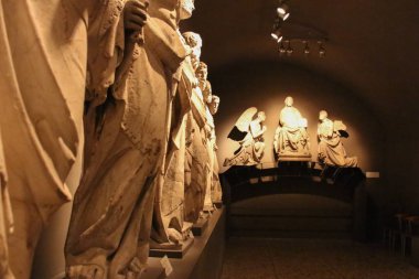 Giovanni Pisano ve onun okulda Museo dell'Opera Metropolitana del Duomo, Siena, Toskana, İtalya tarafından heykeller.