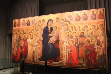 Duccio di Buoninsegna, Maesta, Museo dell 'Opera Metropolitana del Duomo, Siena, İtalya.