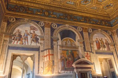 Tarafından Domenico Ghirlandaio fresk Sala dei Gigli Palazzo Vecchio, Florence, Toskana, İtalya içinde 1482 yılında.