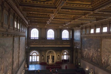 Salone dei Cinquecento, Palazzo Vecchio, Florence, İtalya.