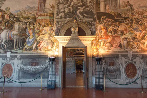 Freskerna i den Sala dell'Udienza i Palazzo Vecchio, Florens, Italien. — Stockfoto