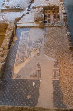 Duomus dell 'Ortaglia' nın Santa Giulia Müzesi, Brescia, Lombardy, İtalya 'daki zemin parçası..