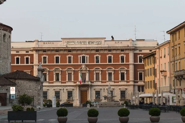 Brescia Ιταλία Αυγούστου 2018 Θέα Του Παλατιού Negroboni Credito Agrario — Φωτογραφία Αρχείου