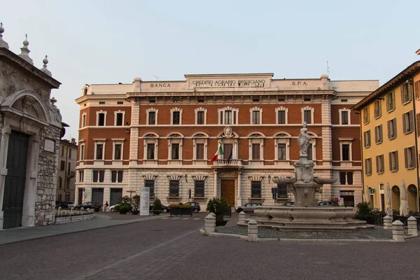 Brescia Itália Agosto 2018 Vista Palácio Negroboni Credito Agrario Bresciano — Fotografia de Stock