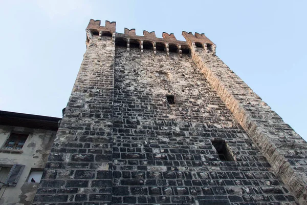 Brescia Ιταλία Αυγούστου 2018 Πίσω Όψη Του Torre Della Pallata — Φωτογραφία Αρχείου