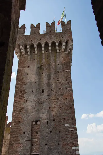 Italia Valeggio Sul Mincio Mayo 2018 Vista Torre Del Castillo —  Fotos de Stock