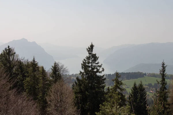 Der Blick Vom Colombina Berg Auf Den Iseo See Einem — Stockfoto