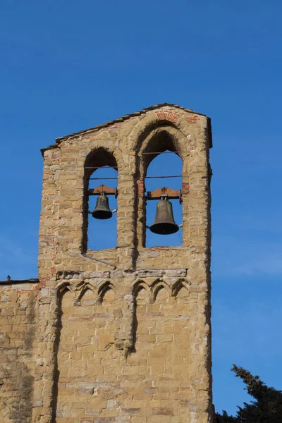 Itálie Arezzo Března 2017 Pohled Zvonici Baziliky San Domenico Arezzu — Stock fotografie