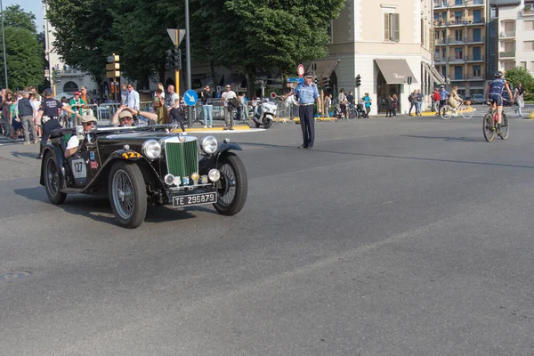 Brescia Italy May 2018 1939 Old Racing Car Rally Mille — Stock Photo, Image
