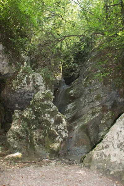 Vista Cascada Monticelli Brusati Lombardía Italia —  Fotos de Stock