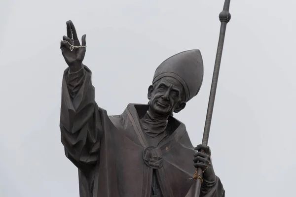 Itália Lombardia Julho 2018 Visão Detalhada Estátua Papa Paolo Monte — Fotografia de Stock