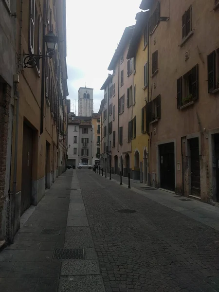 Brescia Itálie Července 2018 Pohled Typickou Ulici Starém Městě Brescii — Stock fotografie