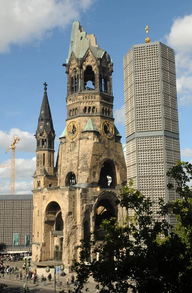 Kaiser wilhelm memorial kerk, berlin, Duitsland. — Stockfoto