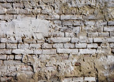 Eski tuğla duvar arka plan. Bina cephe doku