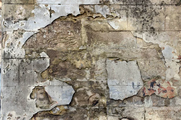 Eski duvar, arka plan, doku, alçı, eski püskü boya, eski çimento alçı eski püskü boya, — Stok fotoğraf
