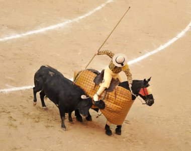 boğa güreşi arena Plaza de Toros de ata picador Las Ventas Madrid.