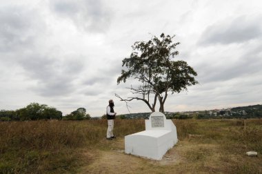 Ortodoks Yahudi hacılar sırasında kutluyor Rosh Hashanah, Yahudi yeni yılı Uman, Ukrayna.