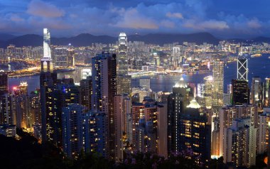 Hong kong panorama, gece