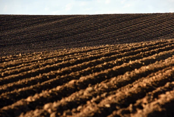 Zemědělské půdy, orání pole, jaro, krajina, zemědělská, pole — Stock fotografie