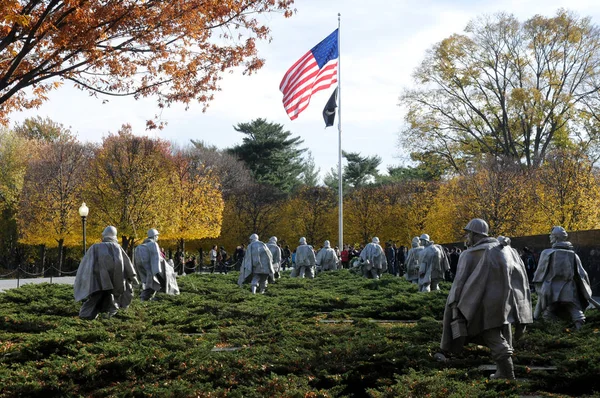 Korean War Memorial on the National Mall. — Stock Photo, Image