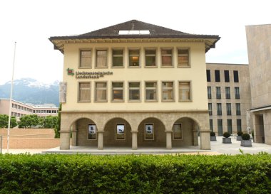 Landesbank building in Vaduz, Liechtenstein. clipart