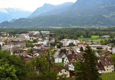 Vaduz, Liechtenstein Üstten Görünüm. 