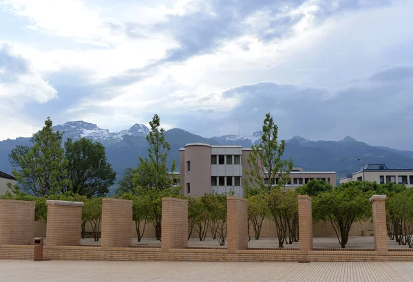 Gebäude im Zentrum von Vaduz, lichtenstein — Stockfoto