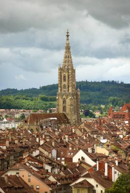Münster Katedrali, İsviçre ile Bern Cityscape, 