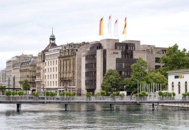 Building of the Cantonal Bank of Geneva (BCGE) in Geneva, Switzerland.  clipart