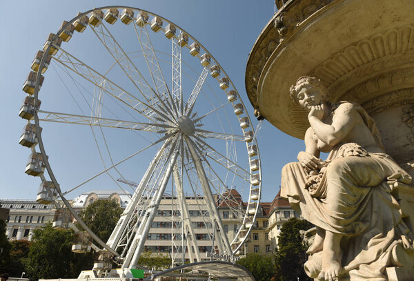 Budapest Eye ferris wheel in the center of Budapest.
