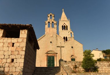Aziz Kosmas Kilisesi ve Damian Lastovo Town Island Lastovo, Hırvatistan
