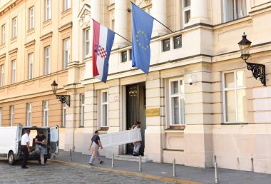 Hırvat (Hrvatski sabor) Zagreb'de bina Parlamento.