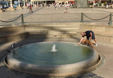 Ban Jelacic square in Zagreb, Croatia clipart