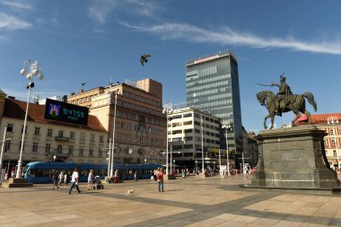 Ban jelacic Meydanı, zagreb, Hırvatistan