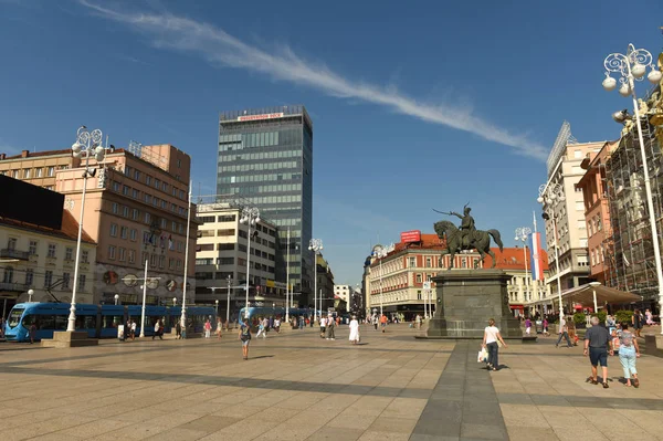 Ban jelacic Meydanı, zagreb, Hırvatistan