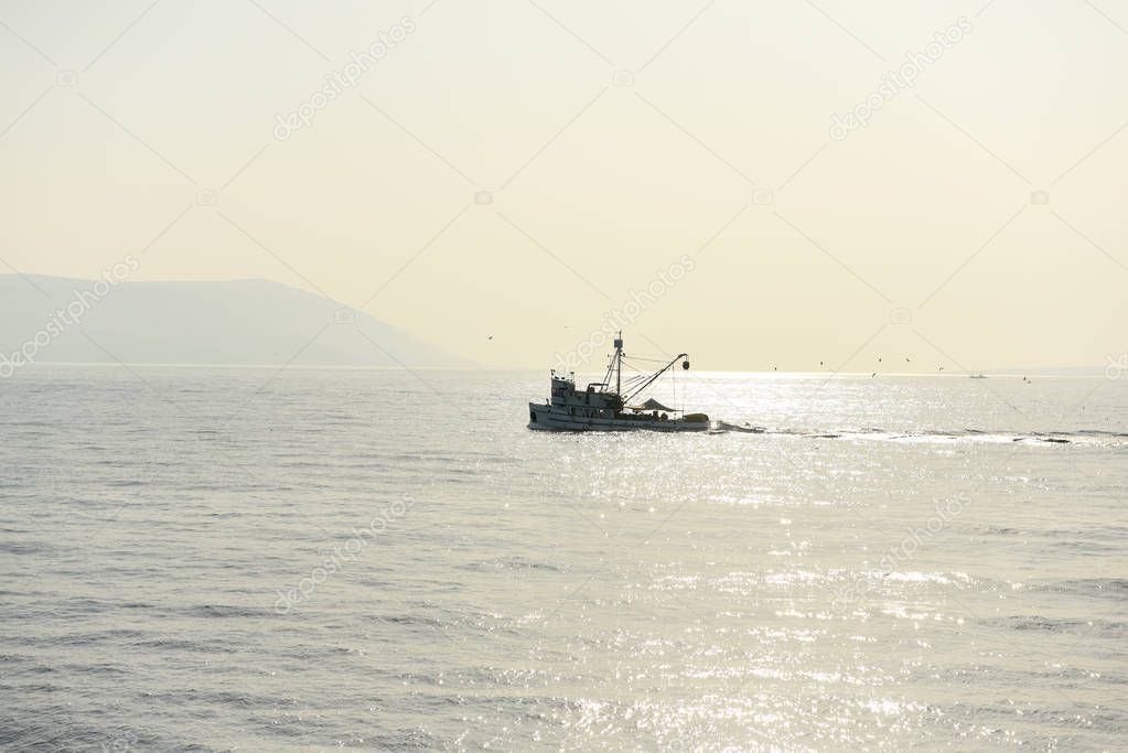 fishing boat in the Mediterranean Sea