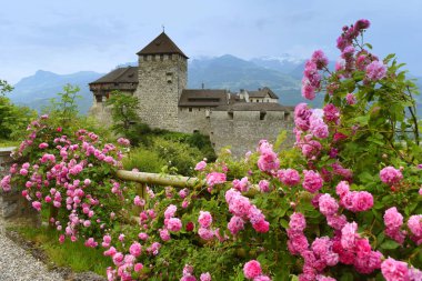 Vaduz, Lihtenştayn 'daki Gutenberg Kalesi. 