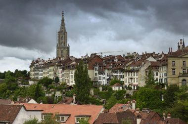 İsviçre'nin başkenti Bern'in Cityscape, 