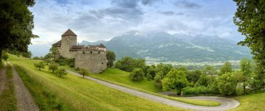 Vaduz, Lihtenştayn 'daki Gutenberg Kalesi. 