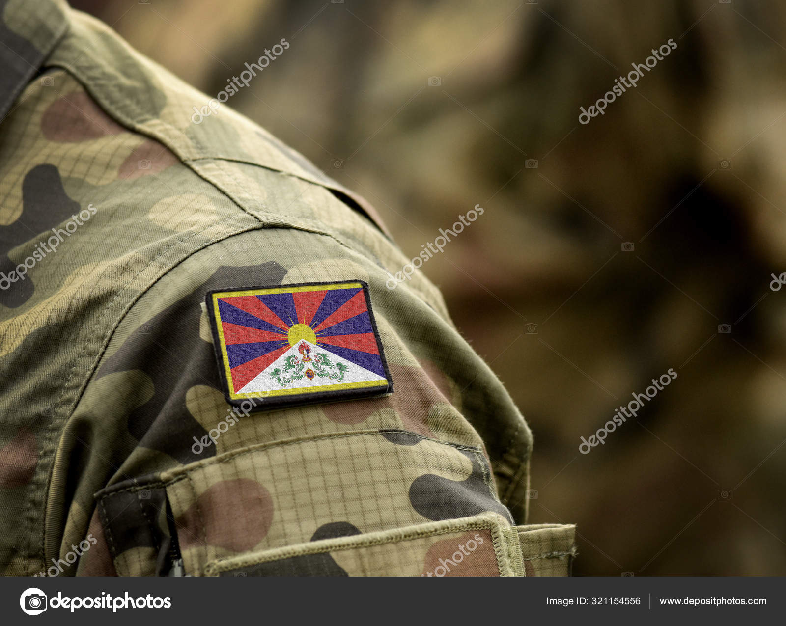 Flag On Military Uniform